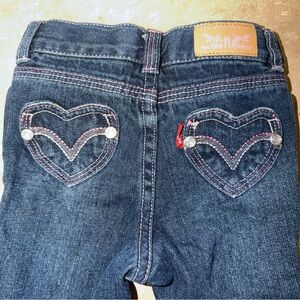 Levi's Baby Girl Bootcut Jeans Size 3-6 Months Adjustable Waist Denim